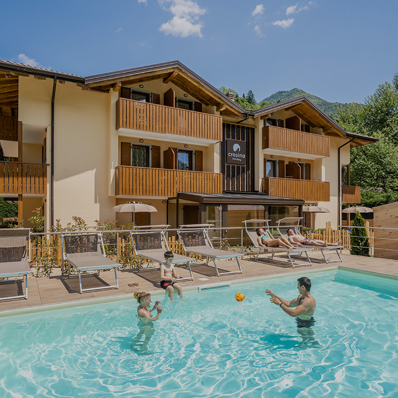 Residence Toli, apartments with swimming pool in Val di Ledro in Trentino
