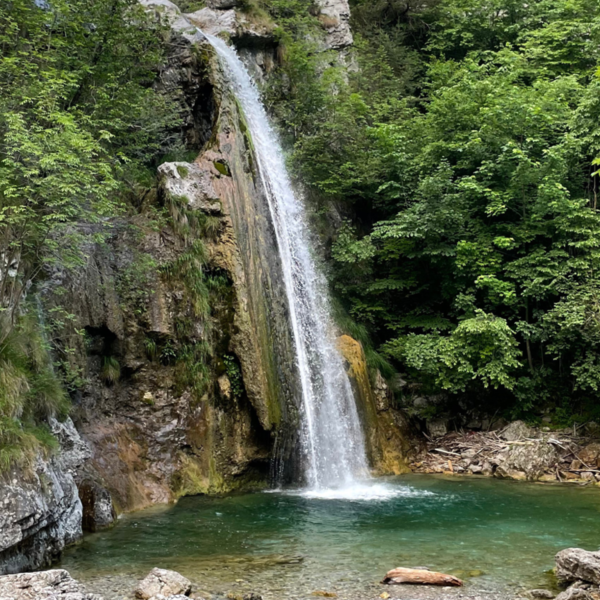 Waterfalls in the surroundings of Lake Ledro