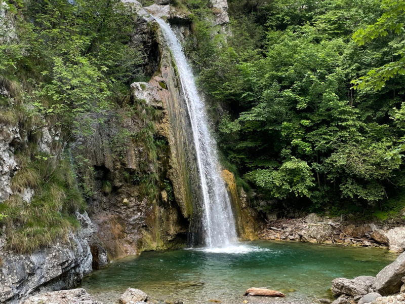 Waterfalls in the surroundings of Lake Ledro